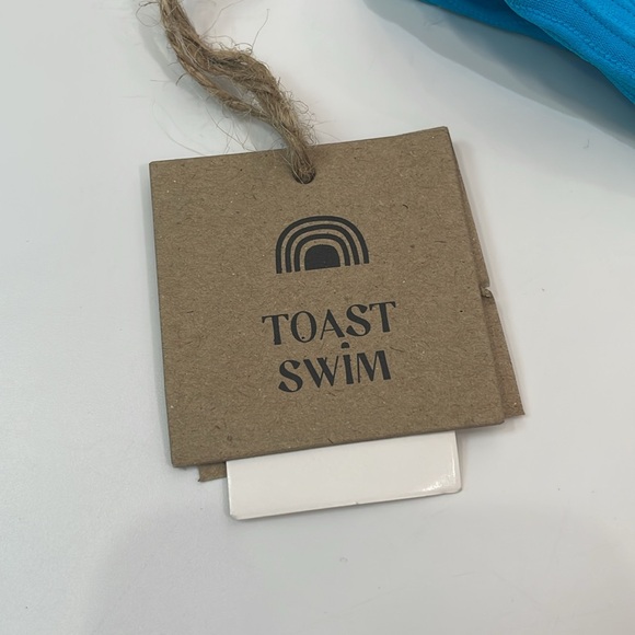 NWT Toast Swim Crop Tube Top Bandeau Bikini Top S Ocean Wave - Picture 2 of 9